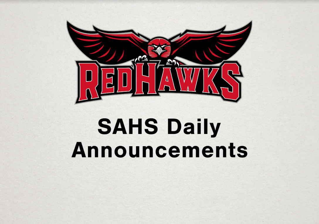 SAHS Daily Announcements